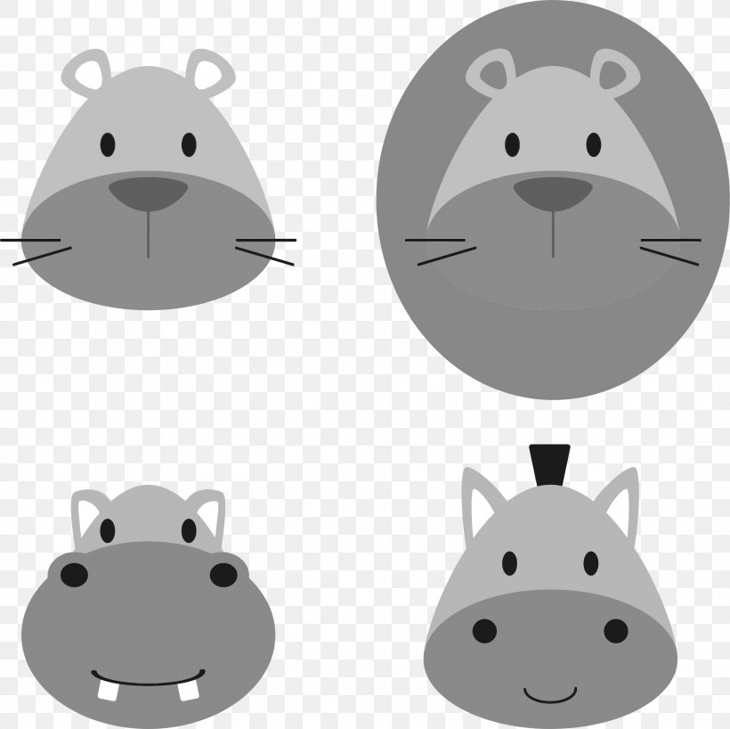 Hippopotamus Cat Lion Horse Dog, PNG, 2194x2189px, Hippopotamus, Animal, Bear, Carnivoran, Cat Download Free