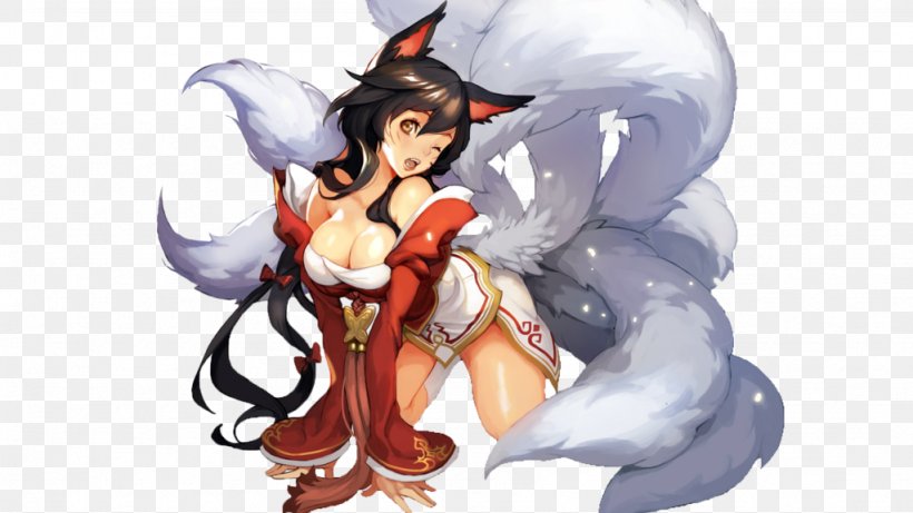 Nine-tailed Fox Ahri League Of Legends Female, PNG, 1024x576px, Watercolor, Cartoon, Flower, Frame, Heart Download Free