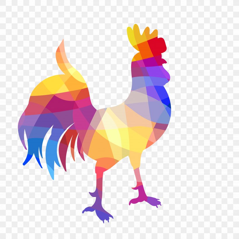 Rooster Geometry Geometric Shape, PNG, 5000x5000px, Abstract Rooster, Art, Beak, Bird, Chicken Download Free