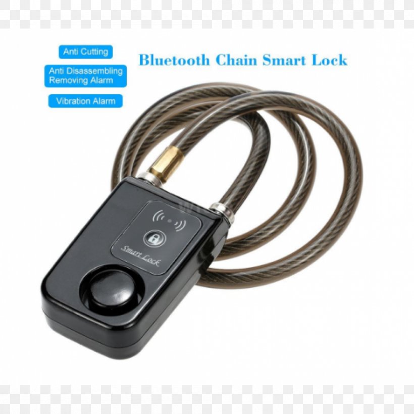 Smart Lock Anti-theft System Door Chain Mobile Phones, PNG, 1000x1000px, Smart Lock, Alarm Device, Antitheft System, Bicycle Lock, Bluetooth Download Free