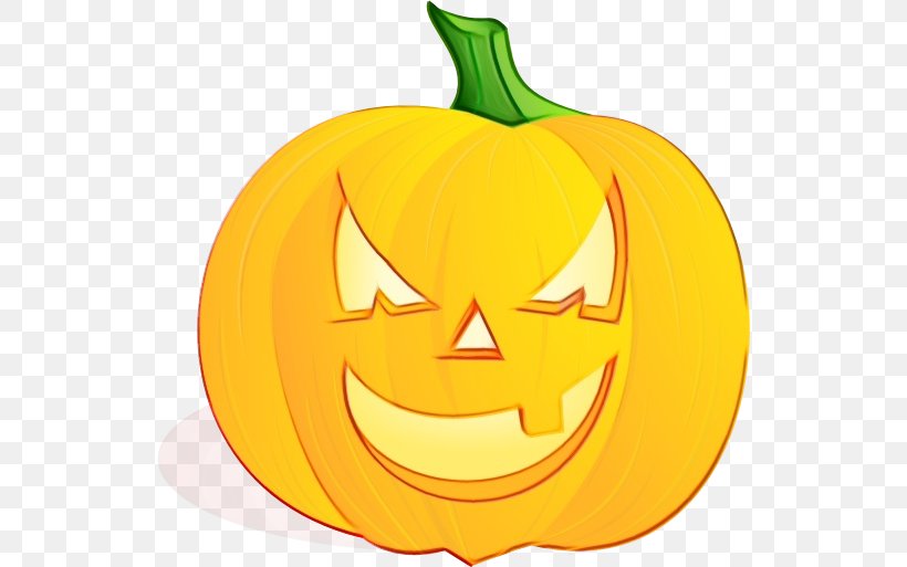 Pumpkin, PNG, 536x513px, Watercolor, Calabaza, Facial Expression, Fruit, Jackolantern Download Free