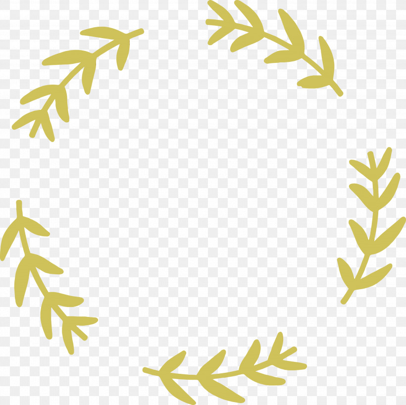 Yellow Plant, PNG, 3000x2995px, Floral Frame, Flower Frame, Nature Frame, Paint, Plant Download Free