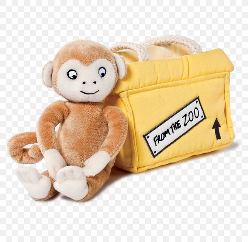 Monkey Stuffed Animals & Cuddly Toys Dear Zoo Animal Shapes Lion, PNG, 800x800px, Monkey, Baby Rattle, Birthday, Curious George, Game Download Free
