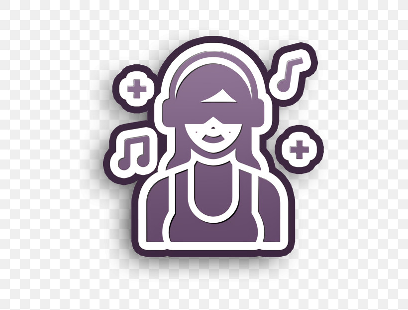Occupation Woman Icon DJ Icon, PNG, 614x622px, Occupation Woman Icon, Dj Icon, Head, Label, Logo Download Free