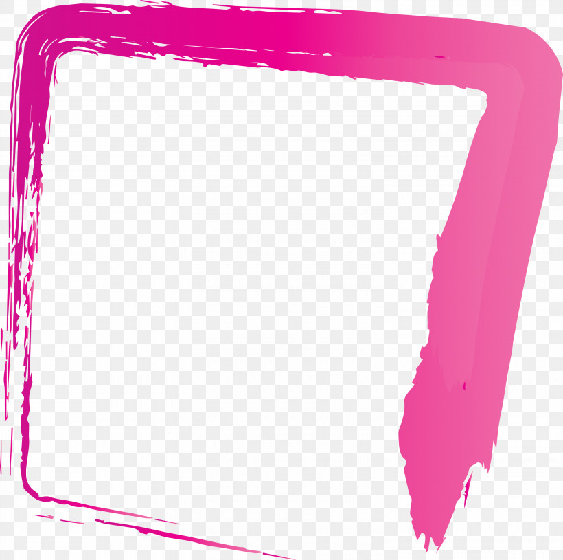 Pink Magenta Rectangle, PNG, 3000x2983px, Brush Frame, Frame, Magenta, Pink, Rectangle Download Free