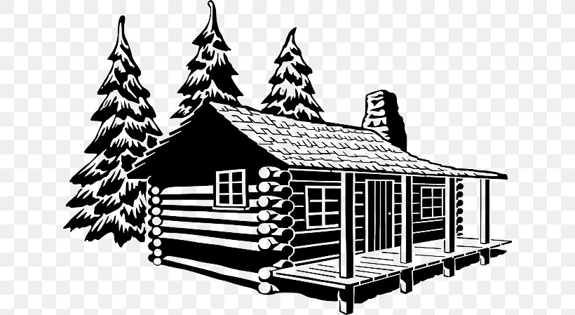 Log Cabin Cottage Clip Art, PNG, 640x449px, Log Cabin, Art, Black And White, Blog, Building Download Free