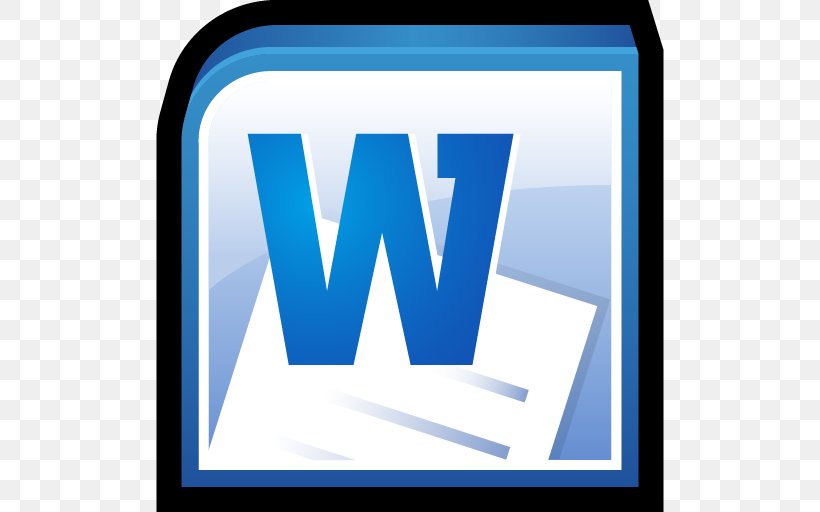 Microsoft Word Microsoft Office, PNG, 512x512px, Microsoft Word, Area, Blue, Brand, Computer Icon Download Free