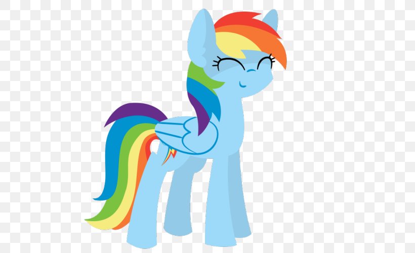 Rainbow Dash My Little Pony Horse, PNG, 500x500px, Rainbow Dash, Animal Figure, Art, Carnivoran, Cartoon Download Free