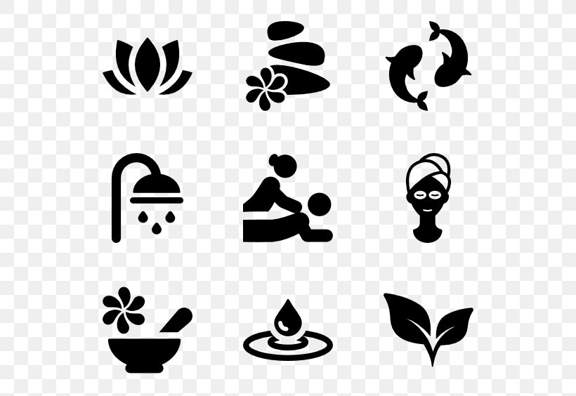 Symbol Spa Clip Art, PNG, 600x564px, Symbol, Black, Black And White, Leaf, Monochrome Download Free