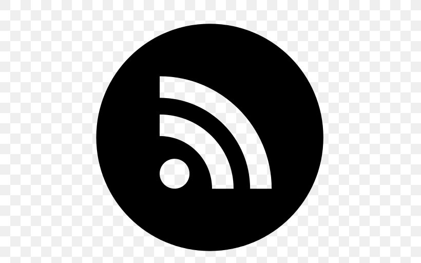 RSS Web Feed Logo Social Media, PNG, 512x512px, Rss, Black And White, Blog, Brand, Logo Download Free