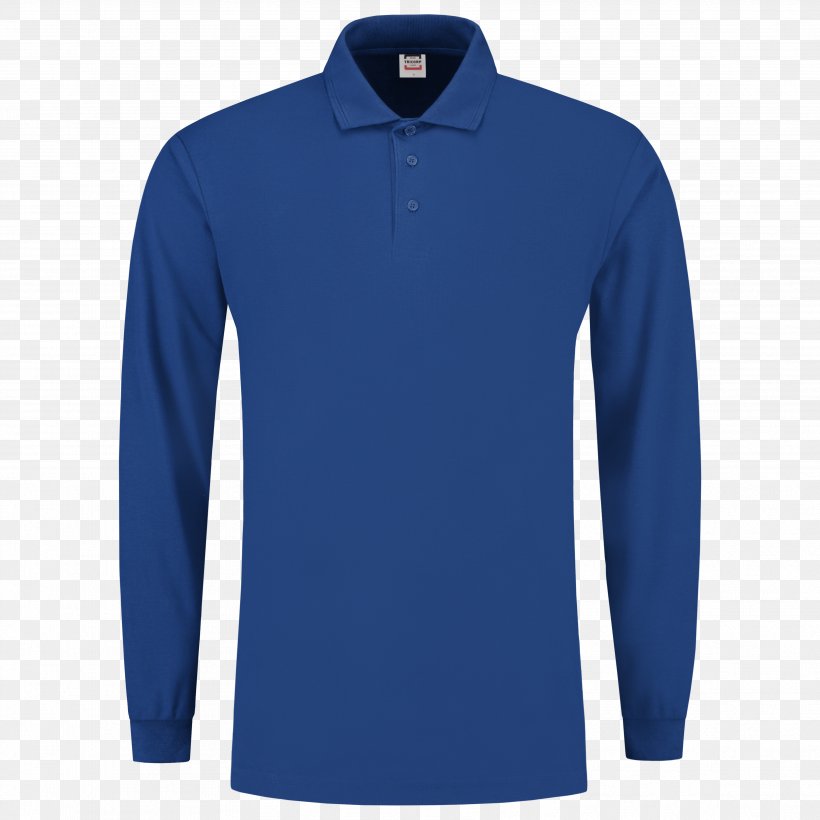 Long-sleeved T-shirt Long-sleeved T-shirt Polo Shirt Hoodie, PNG, 3543x3543px, Tshirt, Active Shirt, Blue, Clothing, Cobalt Blue Download Free