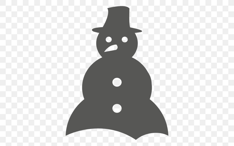 Snowman Scarf Silhouette Christmas, PNG, 512x512px, Snowman, Black, Black And White, Cat, Christmas Download Free