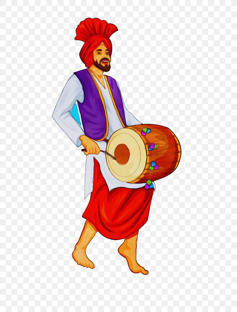 Drum Hand Drum Musical Instrument Indian Musical Instruments Membranophone, PNG, 749x1080px, Watercolor, Costume, Dhol, Dholak, Drum Download Free
