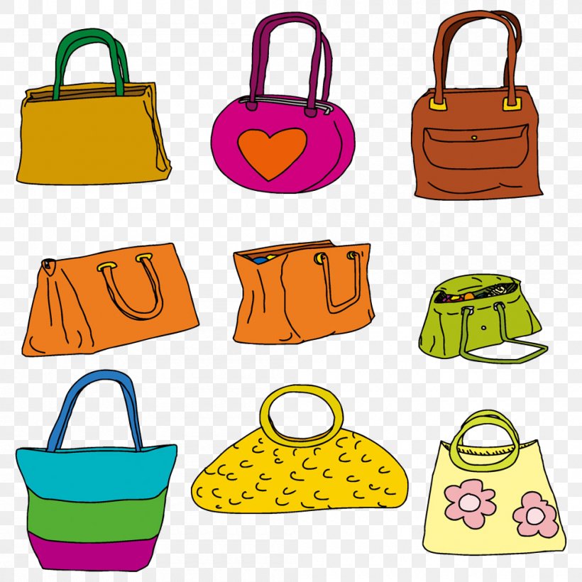 Hand Colored Handbags, PNG, 1000x1000px, Watercolor, Cartoon, Flower, Frame, Heart Download Free