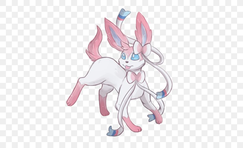 Sylveon Rabbit Pokémon Eevee Hare, PNG, 500x500px, Watercolor, Cartoon, Flower, Frame, Heart Download Free