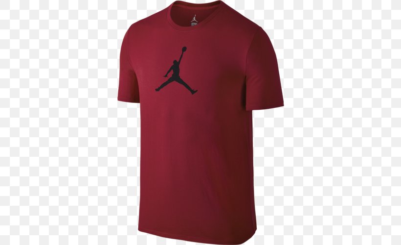 T-shirt Jumpman Crew Neck Clothing, PNG, 500x500px, Tshirt, Active Shirt, Air Jordan, Clothing, Crew Neck Download Free