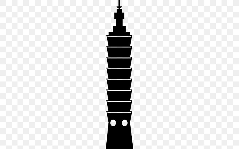 Taipei 101 Download, PNG, 512x512px, Taipei 101, Black And White, Building, Logo, Skyscraper Download Free