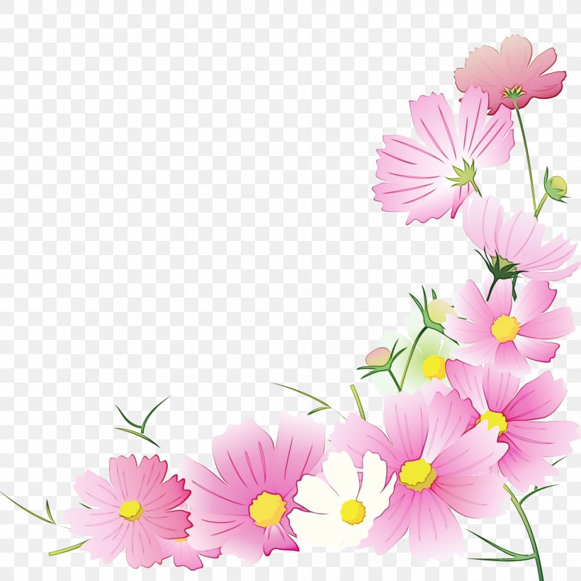 Watercolor Pink Flowers, PNG, 2083x2083px, Watercolor, Annual Plant, Asterales, Autumn, Camomile Download Free