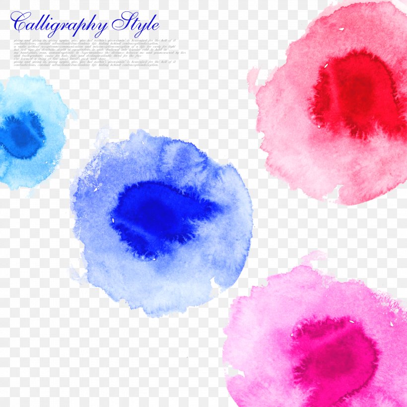 Water-color Ink, PNG, 3000x3000px, Watercolor Painting, Art, Blue, Brush, Color Download Free