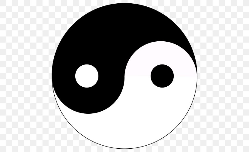 Yin And Yang Symbol Clip Art, PNG, 500x500px, Yin And Yang, Black, Black And White, Eye, Smile Download Free