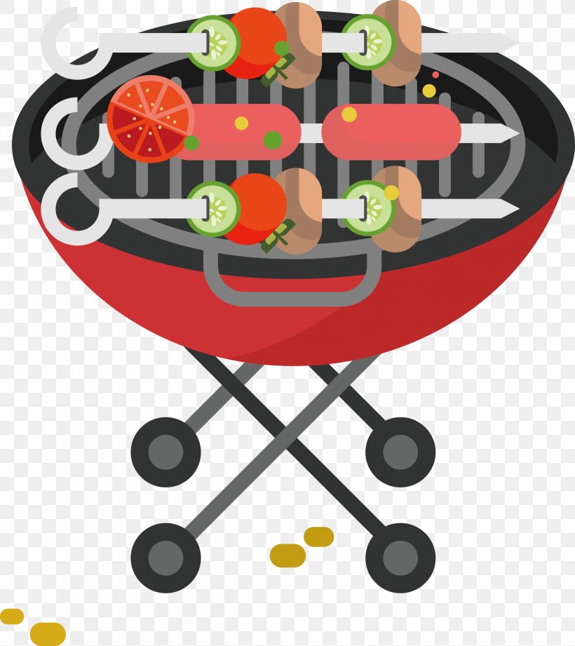 Barbecue Grill Flat Design Vecteur Illustration, PNG, 2418x2717px, Barbecue Grill, Cooking, Dish, Drawing, Flat Design Download Free