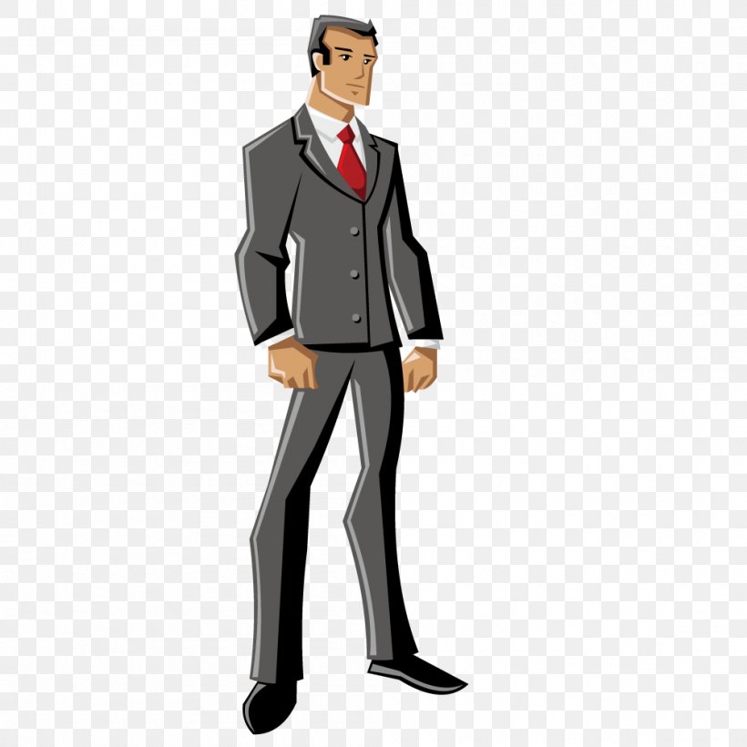 Cartoon Businessperson Character Illustration, PNG, 1000x1000px, Cartoon, Business, Businessperson, Character, Formal Wear Download Free