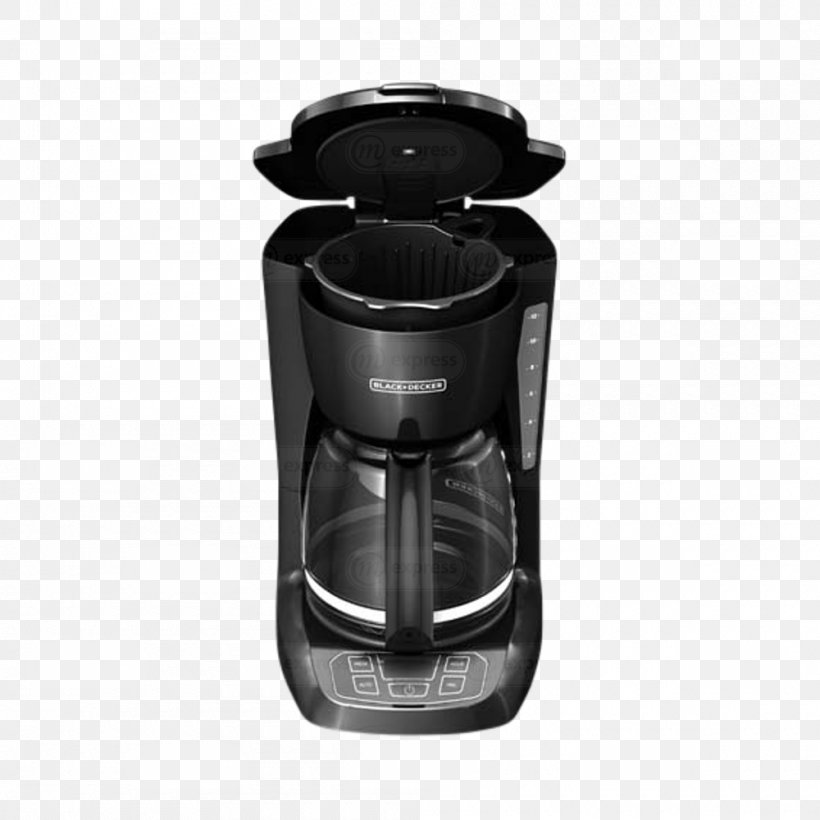 Coffeemaker Brewed Coffee Black & Decker Kettle, PNG, 1000x1000px, Coffee, Black Decker, Brewed Coffee, Coffeemaker, Computer Programming Download Free