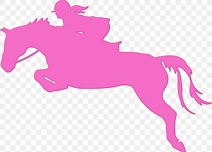 Horse Pink Mane Animal Figure Purple, PNG, 1801x1289px, Watercolor, Animal Figure, Animal Sports, Equestrian Sport, Horse Download Free