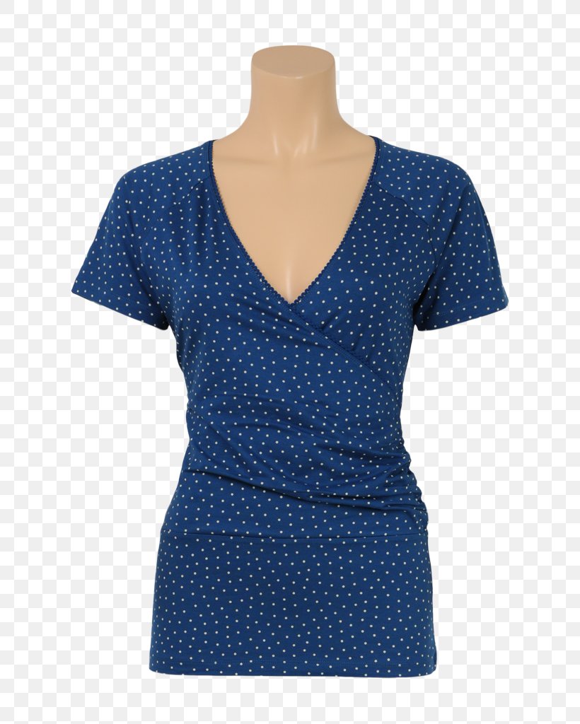 Polka Dot T-shirt Sleeve Shoulder Blouse, PNG, 620x1024px, Polka Dot, Blouse, Blue, Clothing, Cobalt Blue Download Free