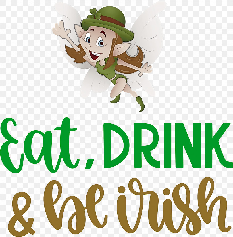 St Patricks Day Saint Patrick Eat Drink And Be Irish, PNG, 2960x3000px, St Patricks Day, Cartoon, Leaf, Logo, M Download Free