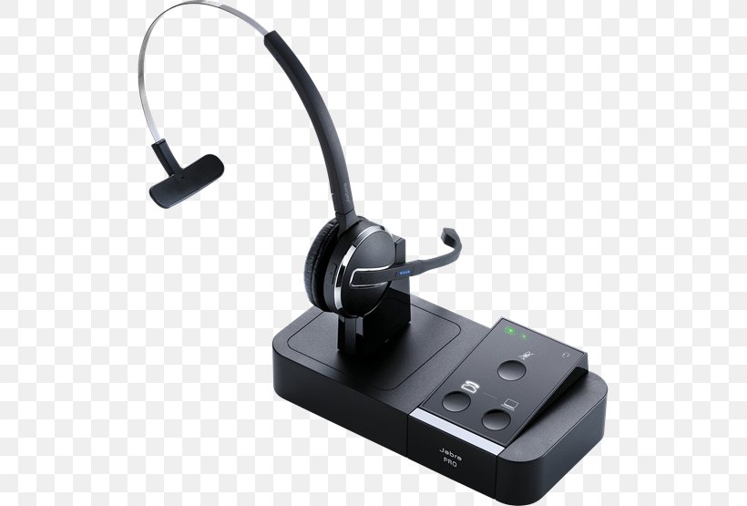 Headset Jabra PRO 9450 Wireless Digital Enhanced Cordless Telecommunications, PNG, 555x555px, Headset, Audio, Audio Equipment, Communication Device, Electronic Device Download Free