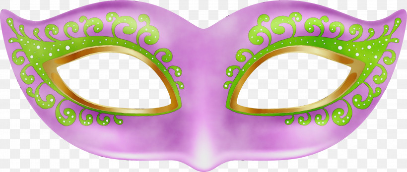 Face Pink Mask Masque Purple, PNG, 3000x1271px, Watercolor, Costume, Costume Accessory, Face, Games Download Free