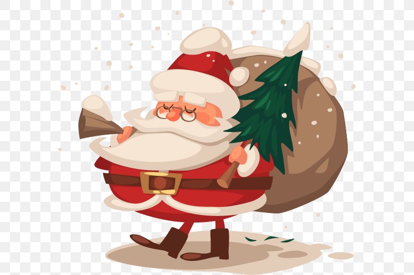 Santa Claus Christmas Cartoon Illustration, PNG, 590x545px, Santa Claus, Art, Cartoon, Christmas, Christmas Decoration Download Free