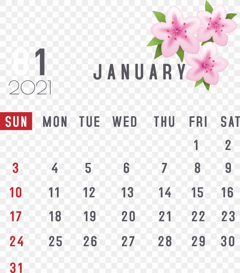 January 2021 Printable Calendar January Calendar, PNG, 2629x3000px, 2021 Calendar, January, Calendar System, Digital Media Player, Flower Download Free