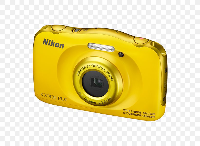 Nikon Coolpix W100 Digital Camera (Yellow) Point-and-shoot Camera Nikon COOLPIX A100, PNG, 800x600px, Pointandshoot Camera, Camera, Cameras Optics, Digital Camera, Digital Cameras Download Free