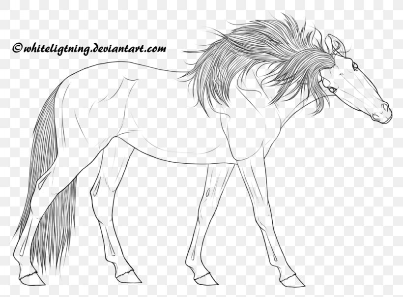 Mane Line Art Pony Foal Sketch, PNG, 1024x755px, Mane, Animal Figure, Artwork, Black And White, Bridle Download Free