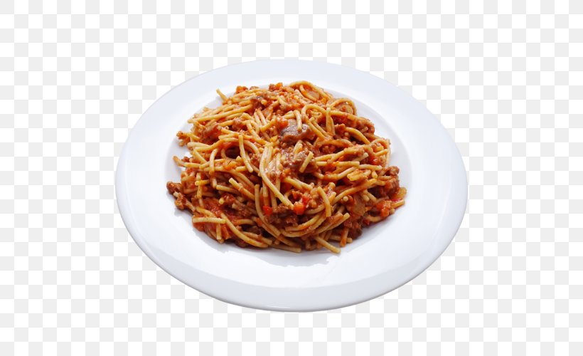 Mie Goreng Chinese Noodles Bolognese Sauce Pasta Italian Cuisine, PNG, 500x500px, Mie Goreng, Al Dente, Bigoli, Bolognese Sauce, Bucatini Download Free