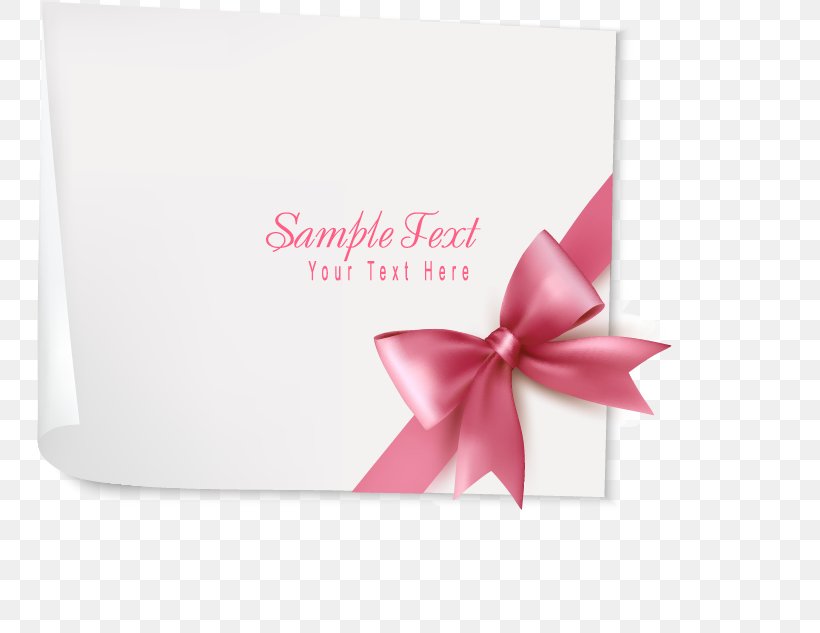 Pink Greeting Card Ribbon Gift, PNG, 745x633px, Pink, Color, Decorative Arts, Drawing, Gift Download Free