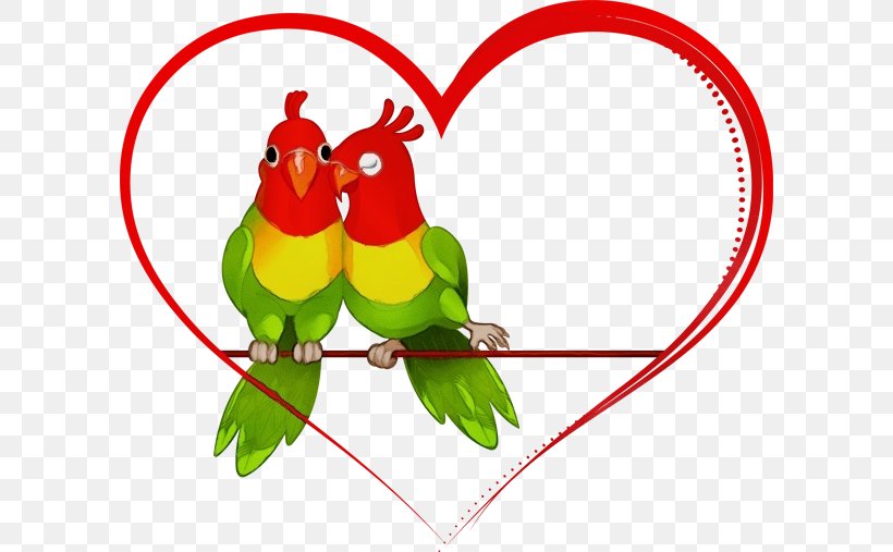 Watercolor Love, PNG, 600x507px, Watercolor, Beak, Bird, Logo, Love Download Free