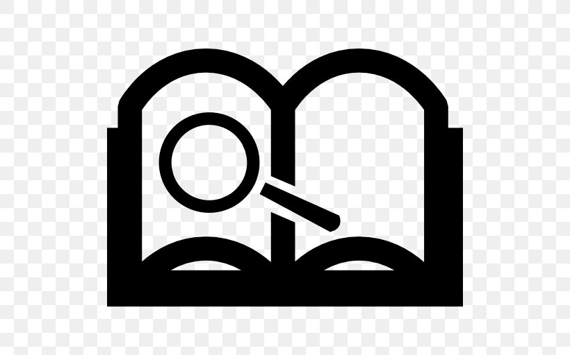 Magnifying Glass Book Logo, PNG, 512x512px, Magnifying Glass, Area, Black And White, Book, Book Report Download Free