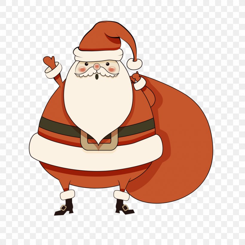 Santa Claus Christmas Gift Illustration, PNG, 1000x1000px, Santa Claus, Cartoon, Christmas, Christmas Ornament, Designer Download Free