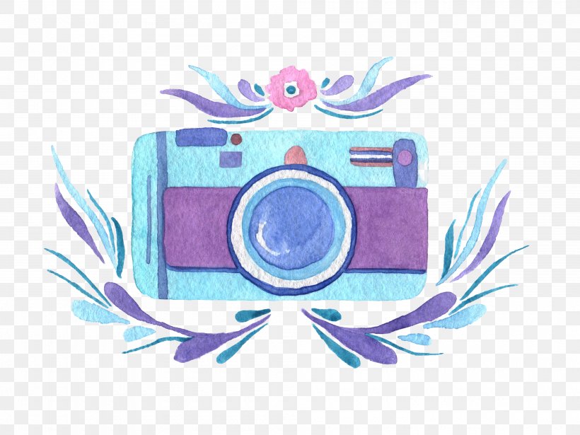 Camera Illustration, PNG, 4000x3000px, Drawing, Art, Blue, Brand, Camera Download Free