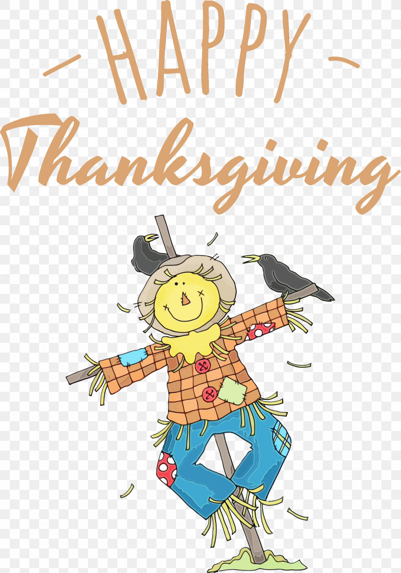 Drawing Cartoon Silhouette Festival Scarecrow, PNG, 2102x3000px, Happy Thanksgiving, Cartoon, Drawing, Festival, Paint Download Free