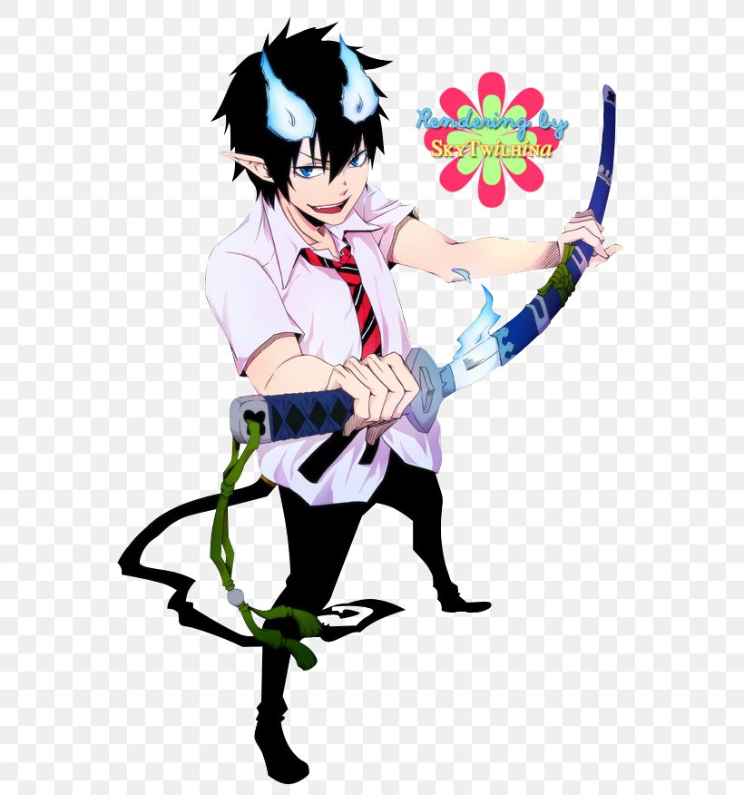 Rin Okumura Blue Exorcist Naruto Uzumaki Exorcism, PNG, 587x876px, Watercolor, Cartoon, Flower, Frame, Heart Download Free