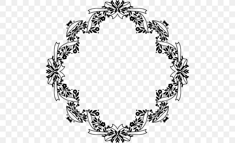 Ornament Floral Design Clip Art, PNG, 500x500px, Ornament, Black And White, Body Jewelry, Floral Design, Flower Download Free