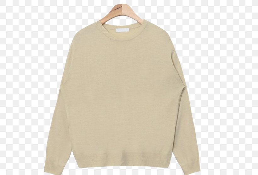 Sweater Sleeve Clothing Top Neck, PNG, 550x558px, Sweater, Beige, Cardigan, Clothing, Fashion Download Free