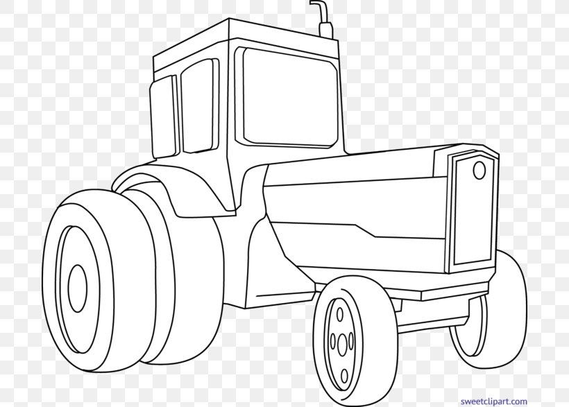 John Deere Clip Art Tractor Line Art Farmall, PNG, 700x587px, John Deere, Agriculture, Artwork, Automotive Design, Black And White Download Free