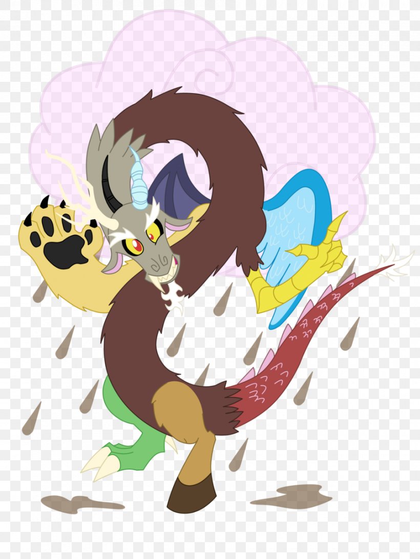 My Little Pony Discord Fluttershy Avatar, PNG, 900x1200px, Watercolor, Cartoon, Flower, Frame, Heart Download Free