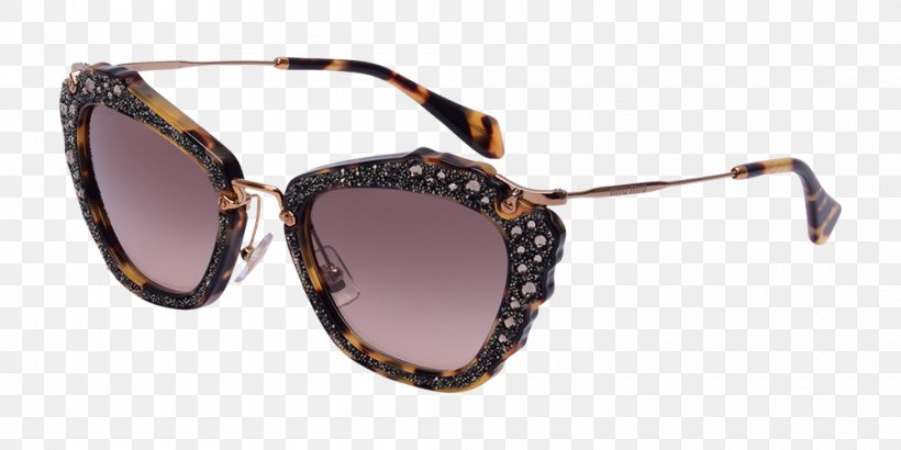 Sunglasses Miu Miu MU 10N Fashion, PNG, 1000x500px, Sunglasses, Armani, Brand, Brown, Color Download Free
