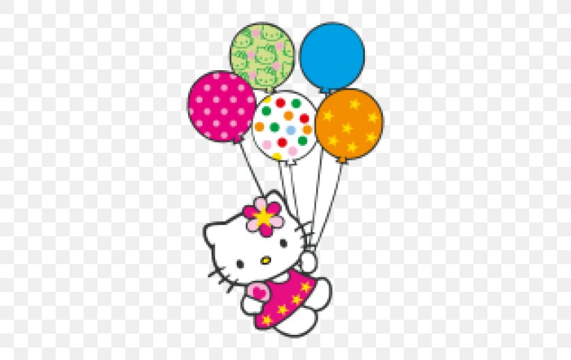 Hello Kitty Birthday Cake Cat Clip Art, PNG, 518x518px, Hello Kitty, Area, Artwork, Baby Toys, Balloon Download Free